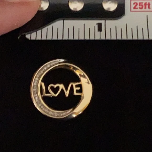 Gold and Diamond LOVE Pendant - Picture 8 of 8